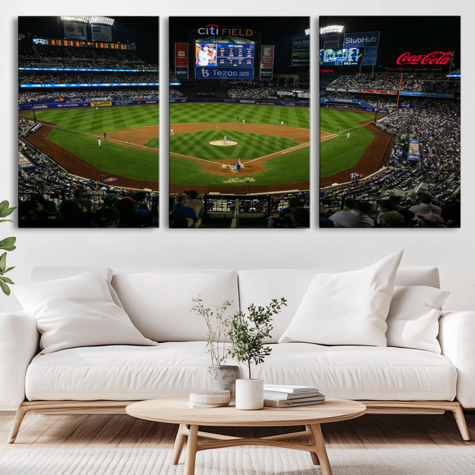 25148-MGV-CV-36X24-Los Angeles Dodgers Baseball Team Print - California Dodger Stadium Wall Art Canvas Print