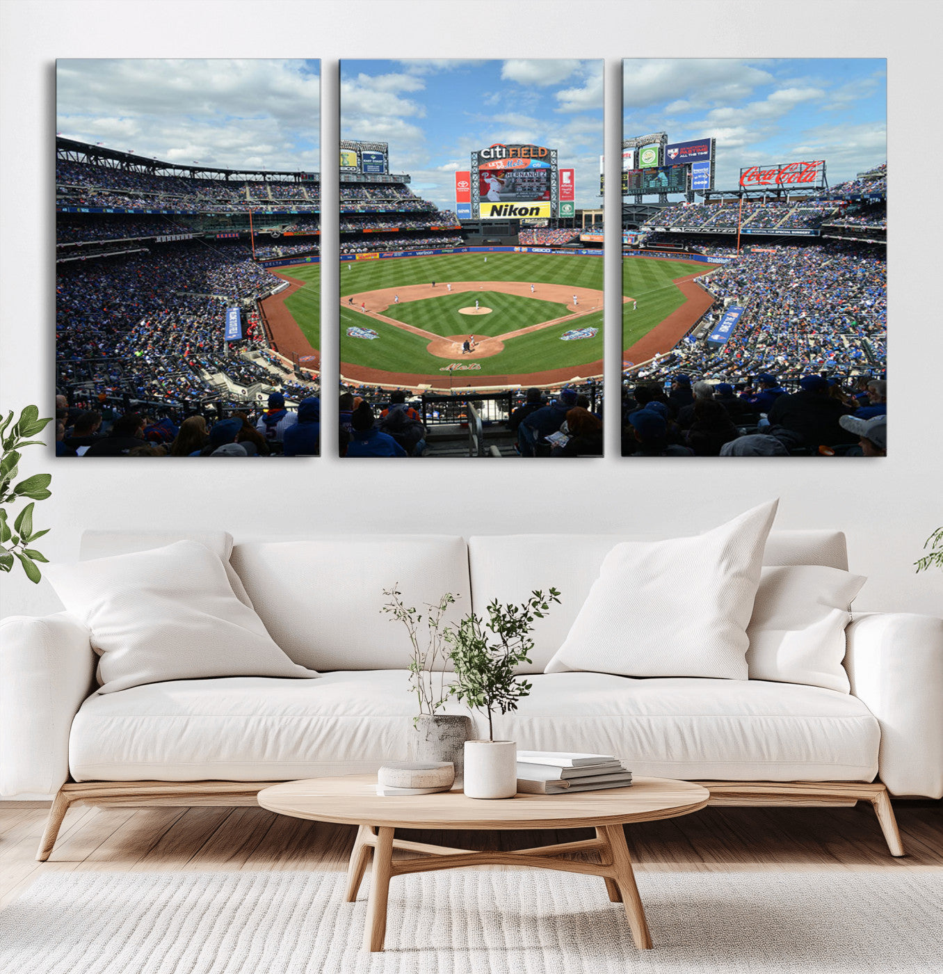 -New York Mets Baseball Team Print - Citi Field Stadium Wall Art Canvas Print