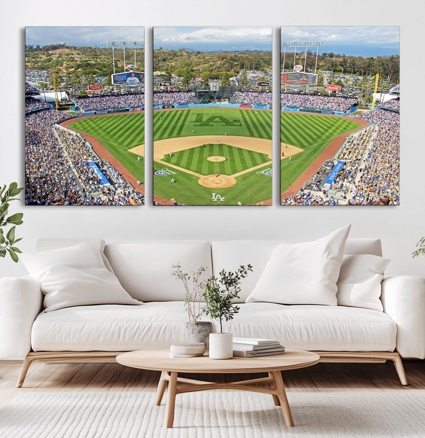 MGV-CV-60X30-3P - Citi Field Wall Art Print | 3-Panel New York Mets Baseball Stadium Canvas Print | Framed Sports Decor for Living Room, Man Cave, or Office