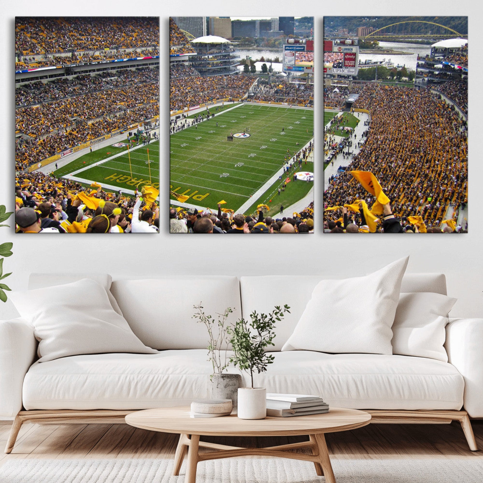 51419-MGV-CV-36X24-Pittsburgh Steelers Print - Pittsburgh Heinz Field Stadium Wall Art Canvas Print
