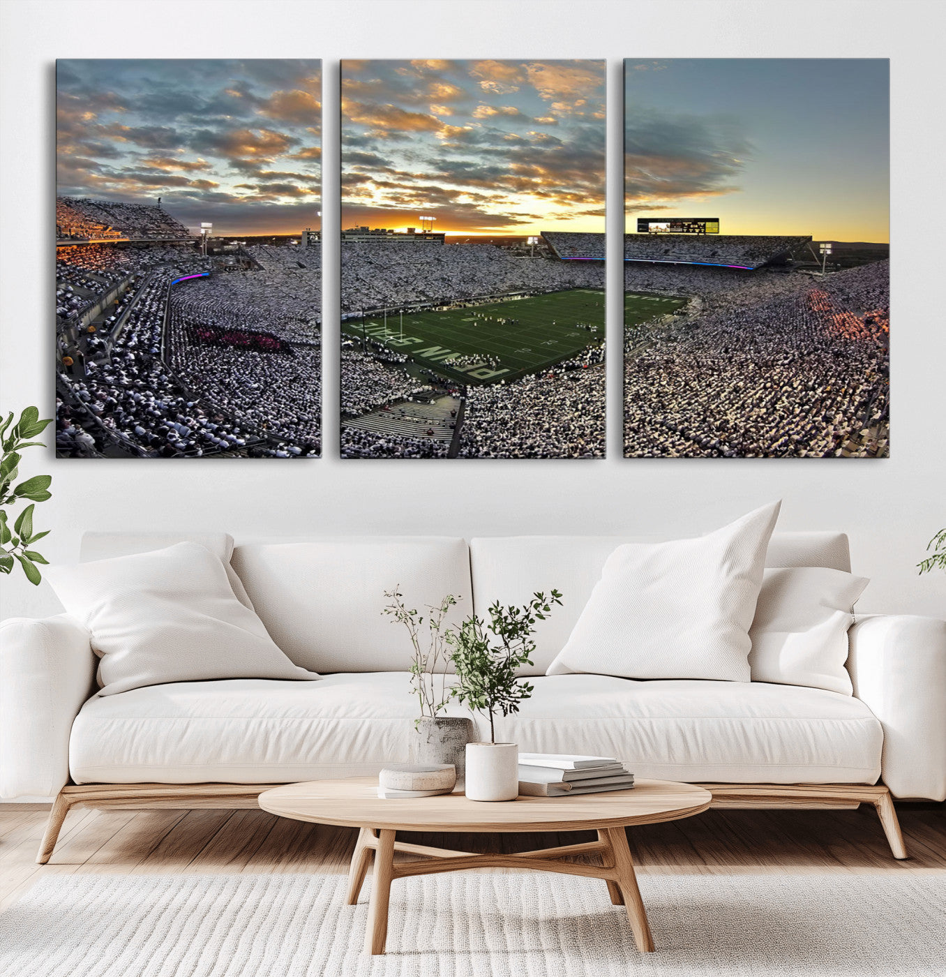 MGV-CV-60X30-3P - Beaver Stadium Wall Art - Penn State Stadium Wall Art | Penn Nittany Lions Football Match for Sport Room Decor