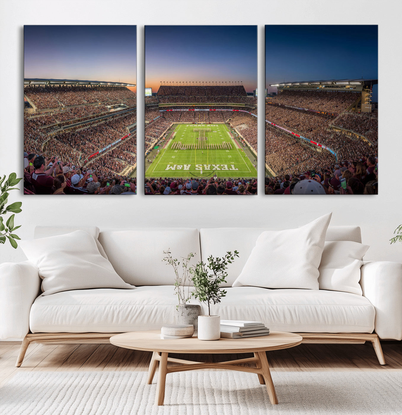 MGV-CV-60X30-3P - Kyle Field Wall Art Print | Large Texas A&M Aggies Football Canvas Print for Sports Enthusiasts | Framed, Ready-to-Hang Stadium Decor