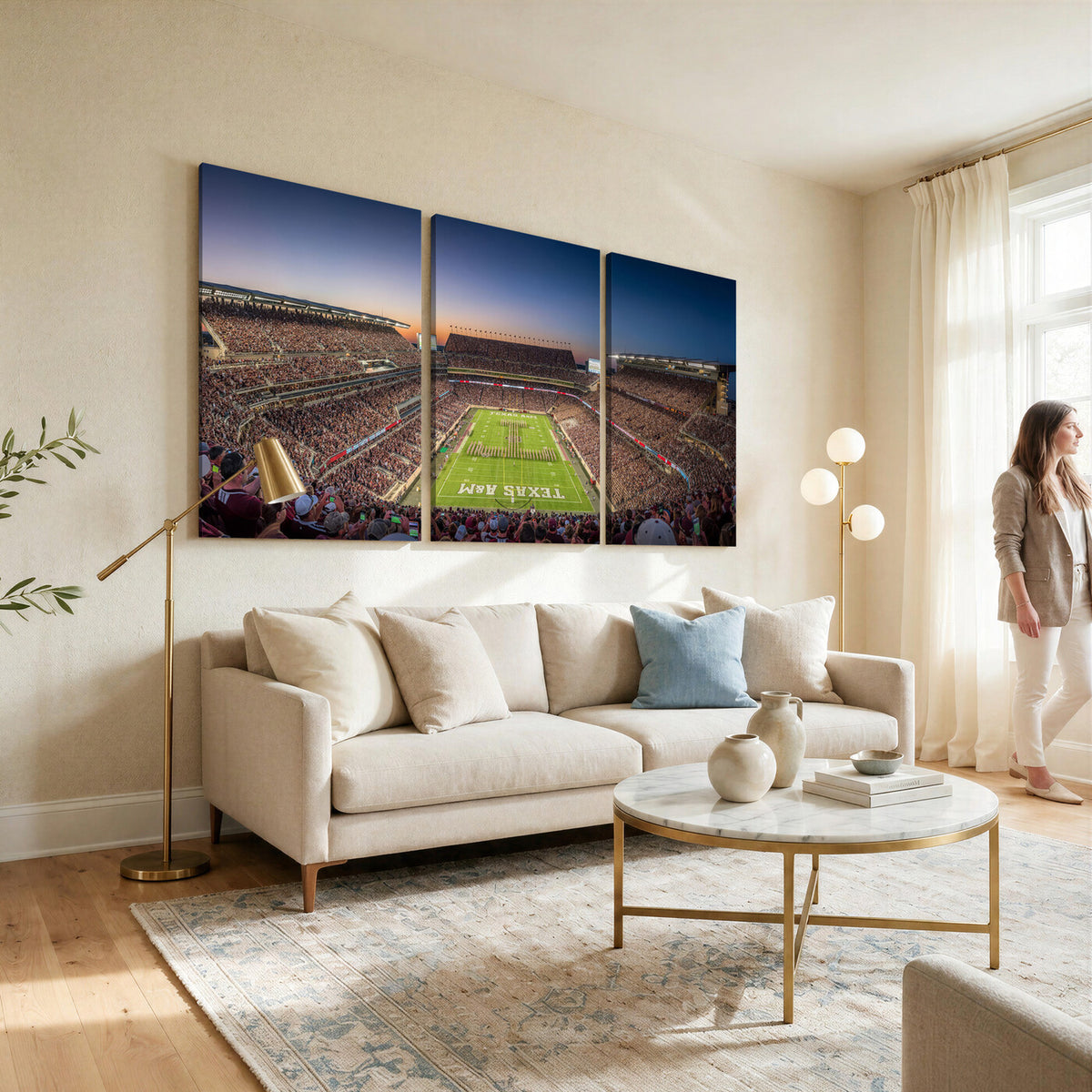 17421-MGV-CV-36X24 - Kyle Field Wall Art Print | Large Texas A&M Aggies Football Canvas Print for Sports Enthusiasts |