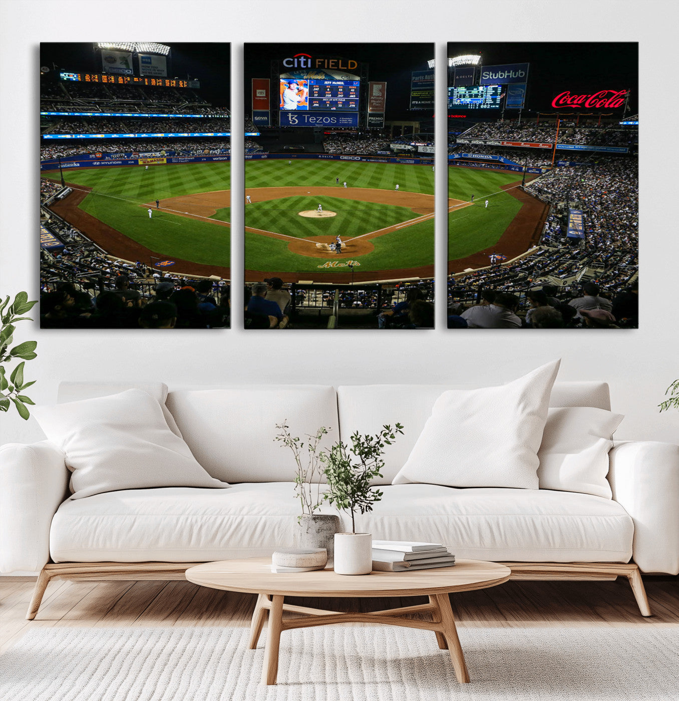 MGV-CV-60X30-3P - Oakland Athletics Baseball Team Print - RingCentral Coliseum Stadium Wall Art Canvas Print