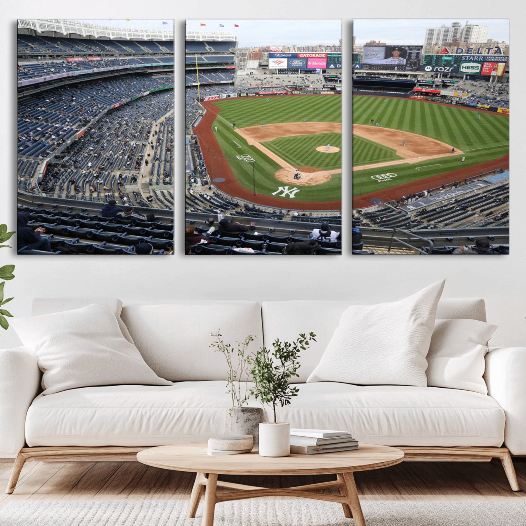 45784-MGV-CV-36X24-New York Yankees Baseball Team Print - Yankee Stadium Wall Art Canvas Print