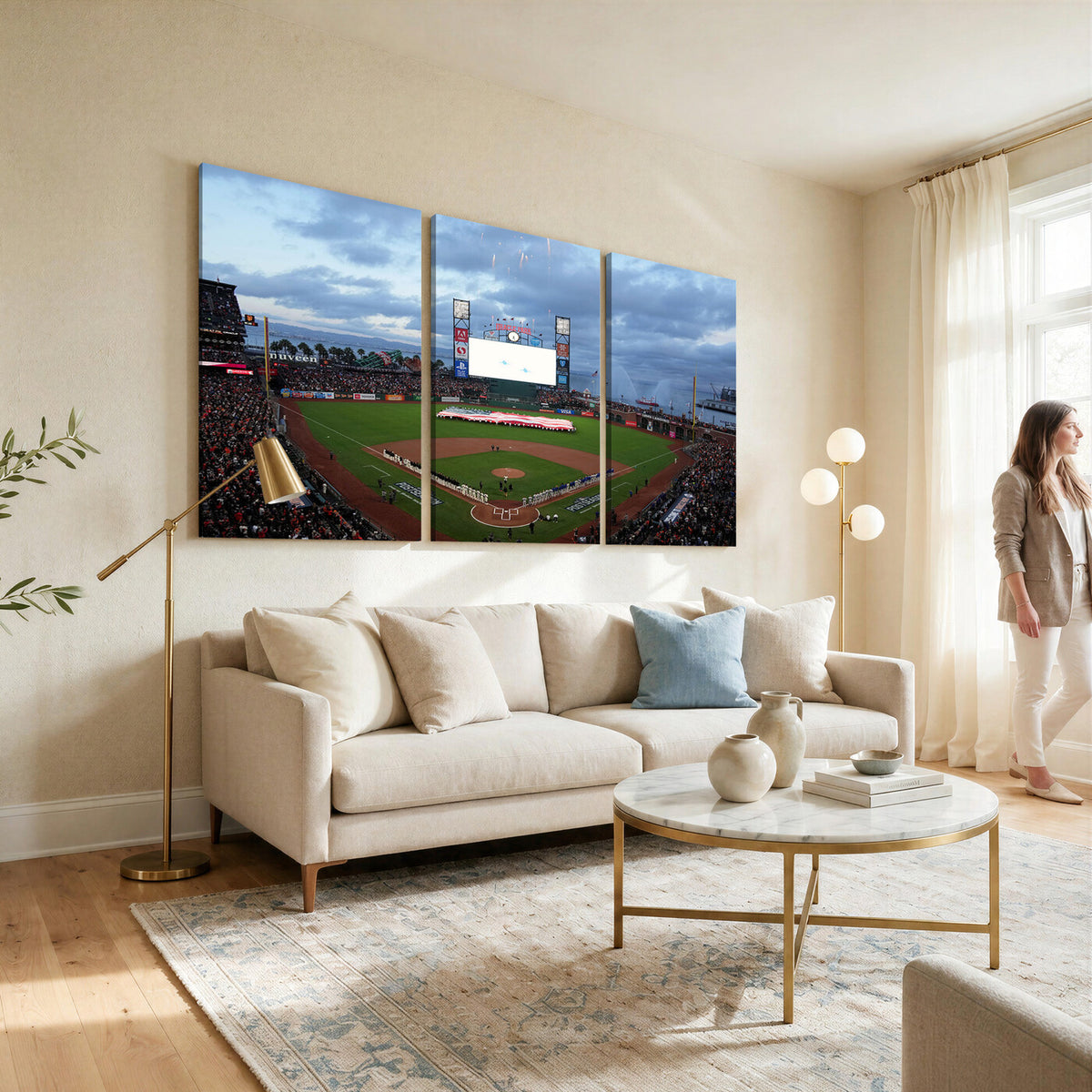 44631-MGV-CV-36X24 - Oracle Park San Francisco Giants Wall Art | Oracle Park Stadium Canvas Print