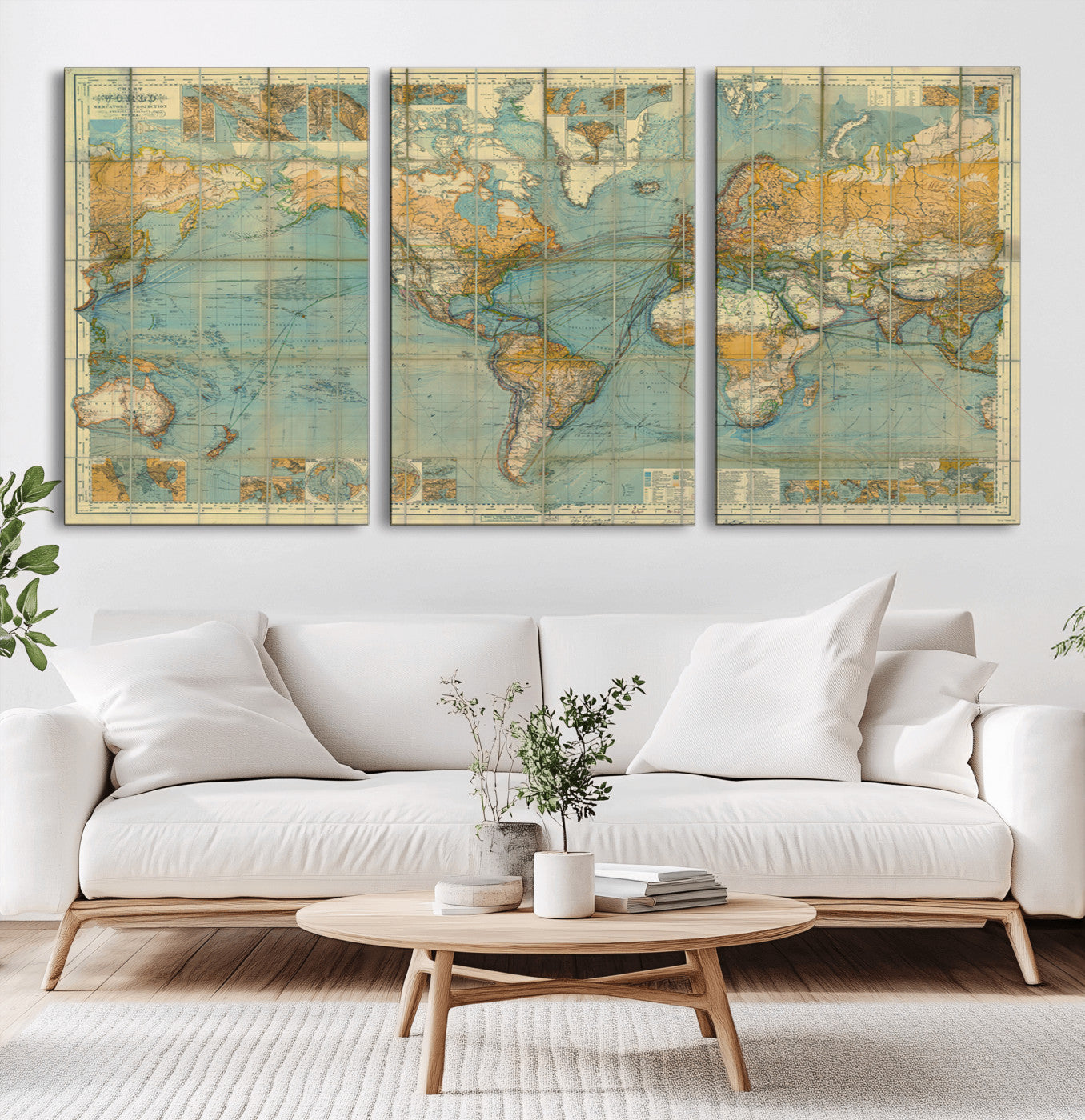 25961-MGV-CV-36X24-Push Pin World Map Canvas Print – Travel Tracker Wall Art for Couples, Perfect Anniversary Gift for Home or Office Decor