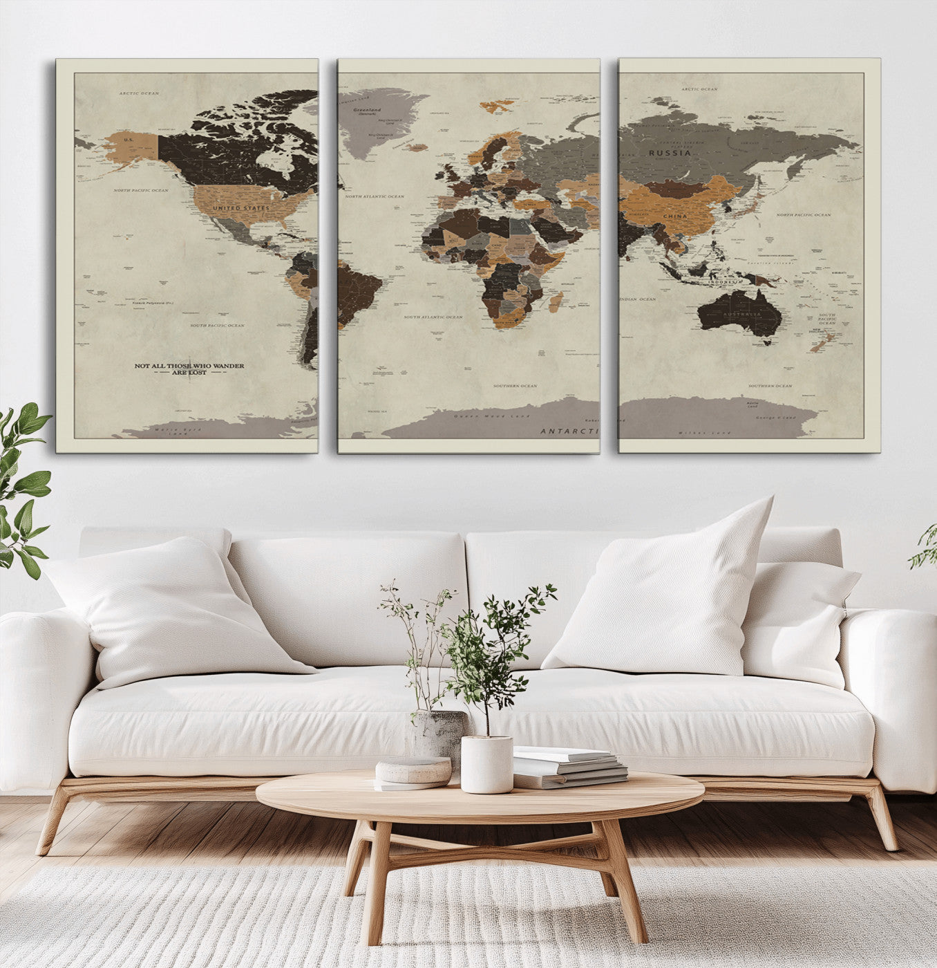 72209-MGV-CV-36X24-Push Pin World Map Canvas Print – Travel Tracker Wall Art for Couples, Perfect Anniversary Gift for Home or Office Decor