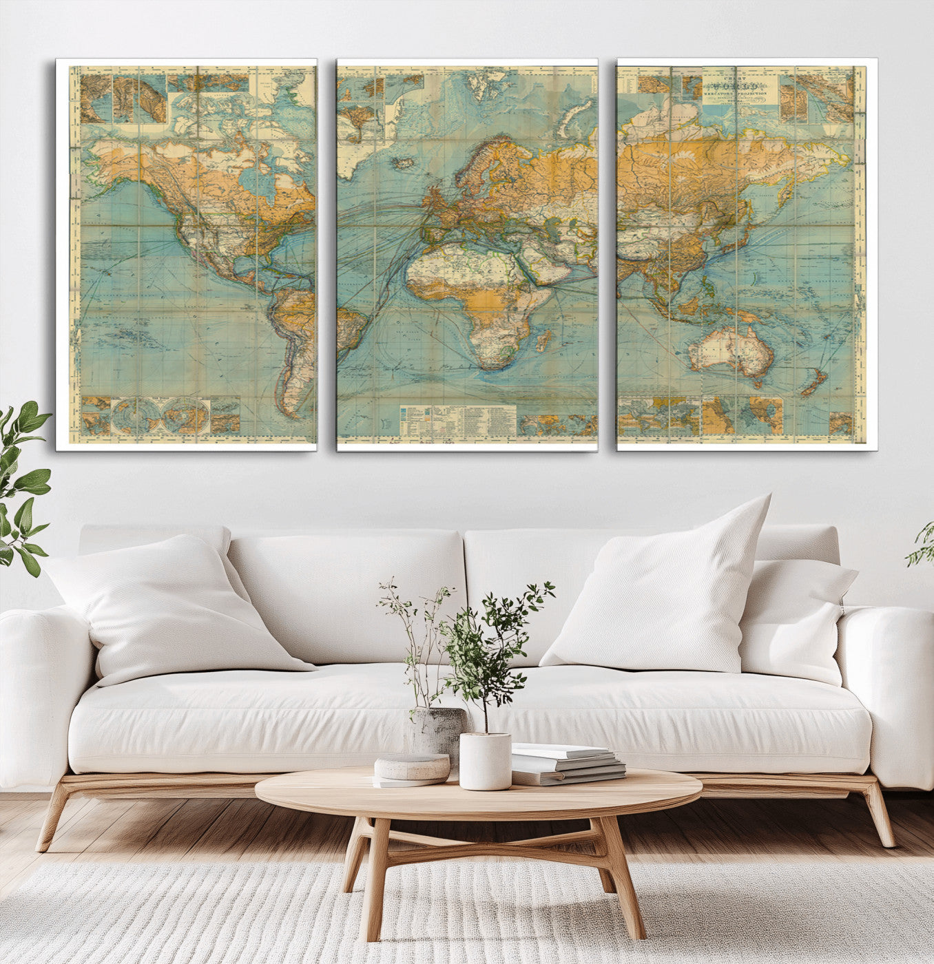 10247-MGV-CV-36X24-Push Pin World Map Canvas Print – Travel Tracker Wall Art for Couples, Perfect Anniversary Gift for Home or Office Decor