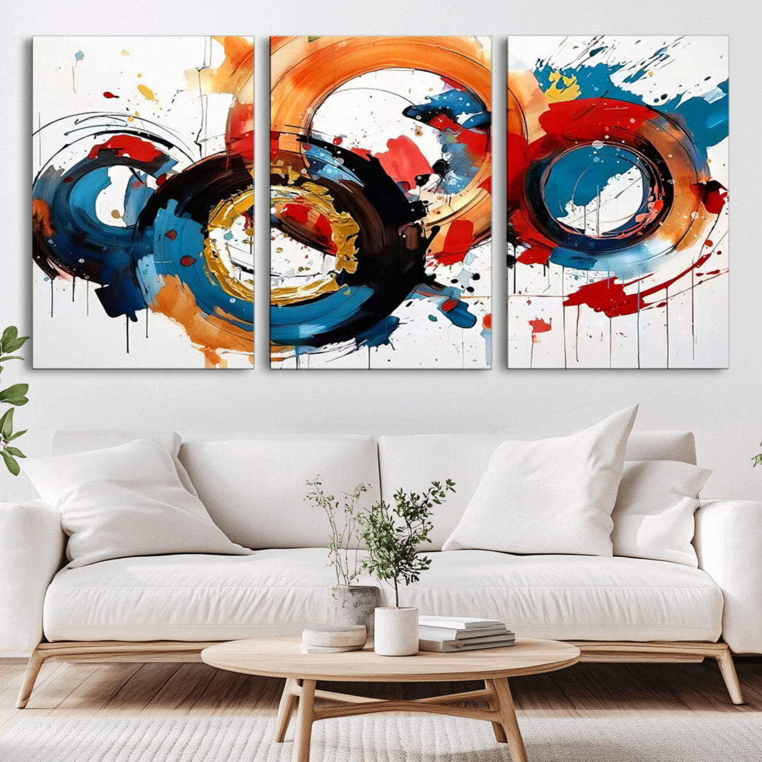Abstract Wall Art, Rings Wall Art Canvas Print