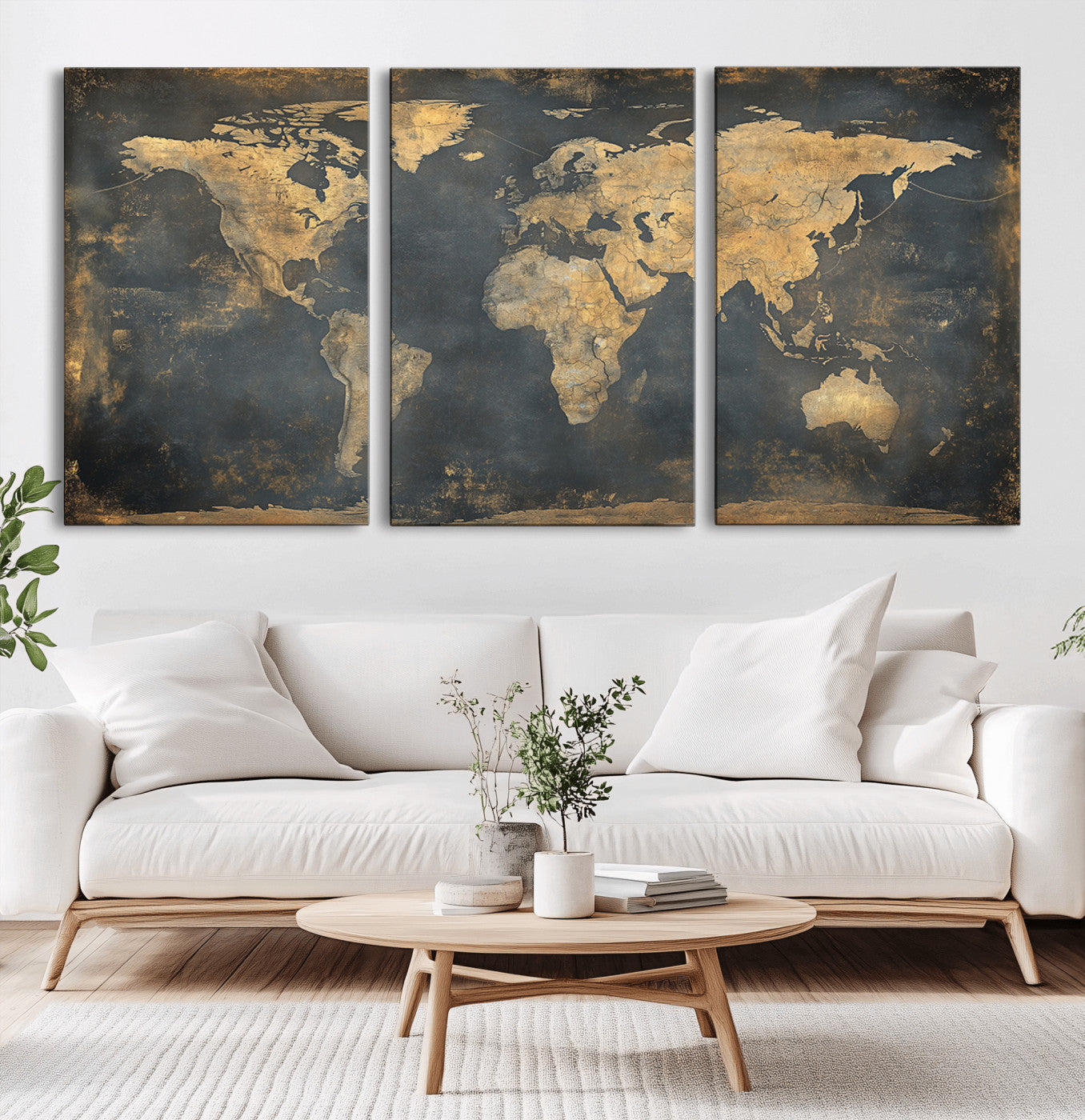 54473-MGV-CV-36X24-Push Pin World Map Canvas Print – Travel Tracker Wall Art for Couples, Perfect Anniversary Gift for Home or Office Decor