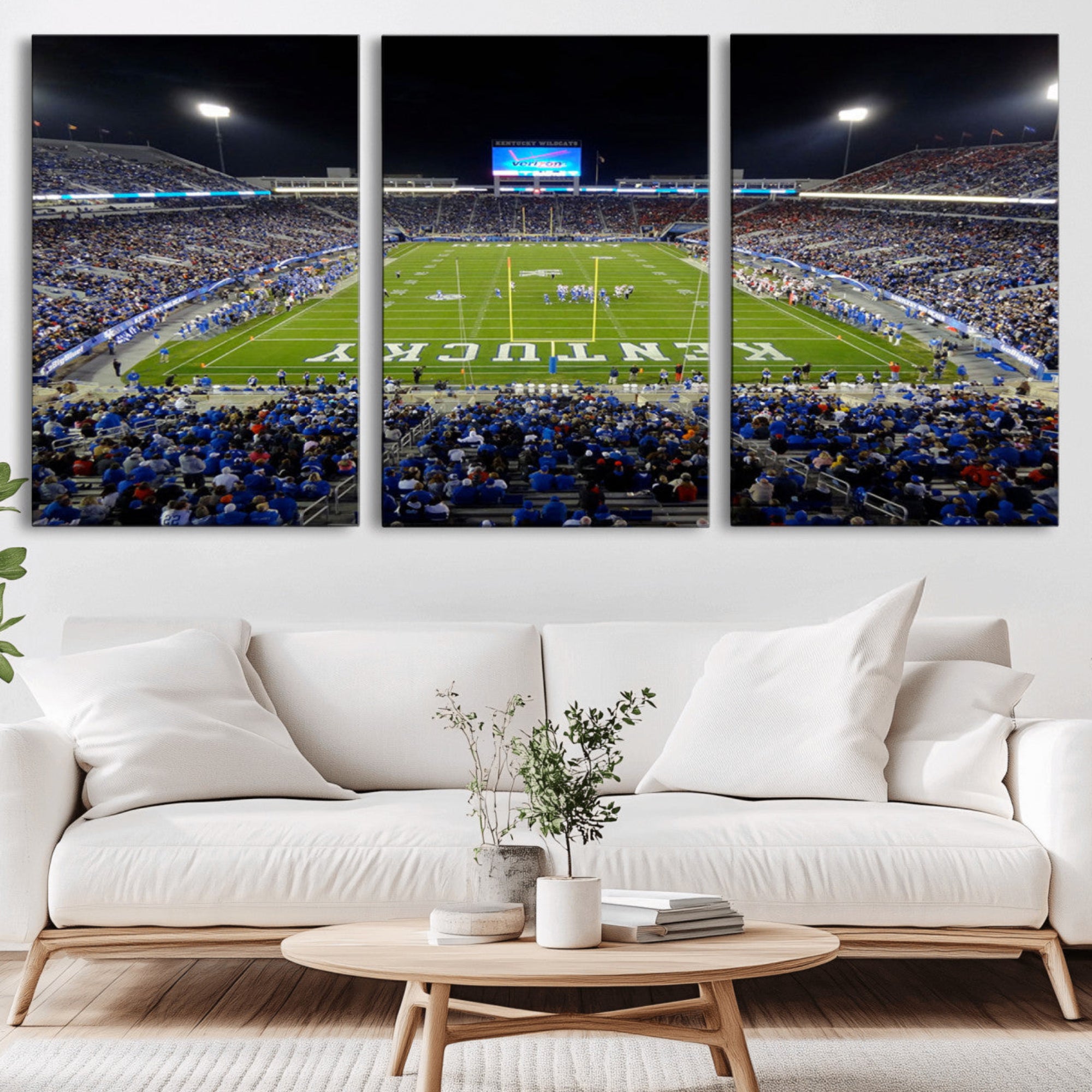 14304-MGV-CV-36X24-Kroger Field Canvas Wall Art - Kentucky Stadium Wall Art Print - Sunset Football Stadium Wall Decor