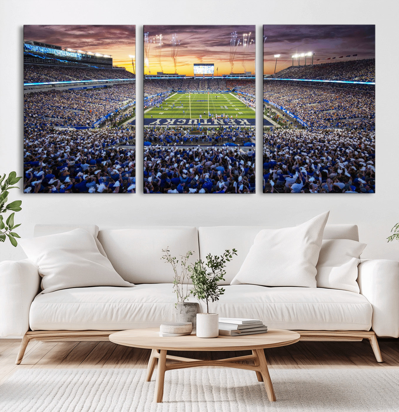 MGV-CV-60X30-3P - Kroger Field Wall Art Print - Kentucky Stadium Wall Art Print - Sunset Football Stadium Wall Decor -