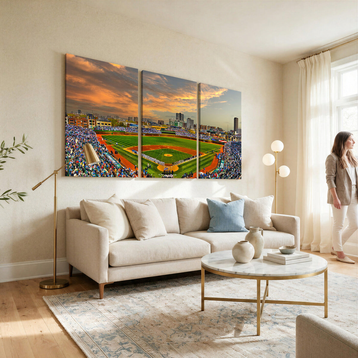 45635-MGV-CV-36X24 - Chicago Wrigley Field Wall Art Canvas Print
