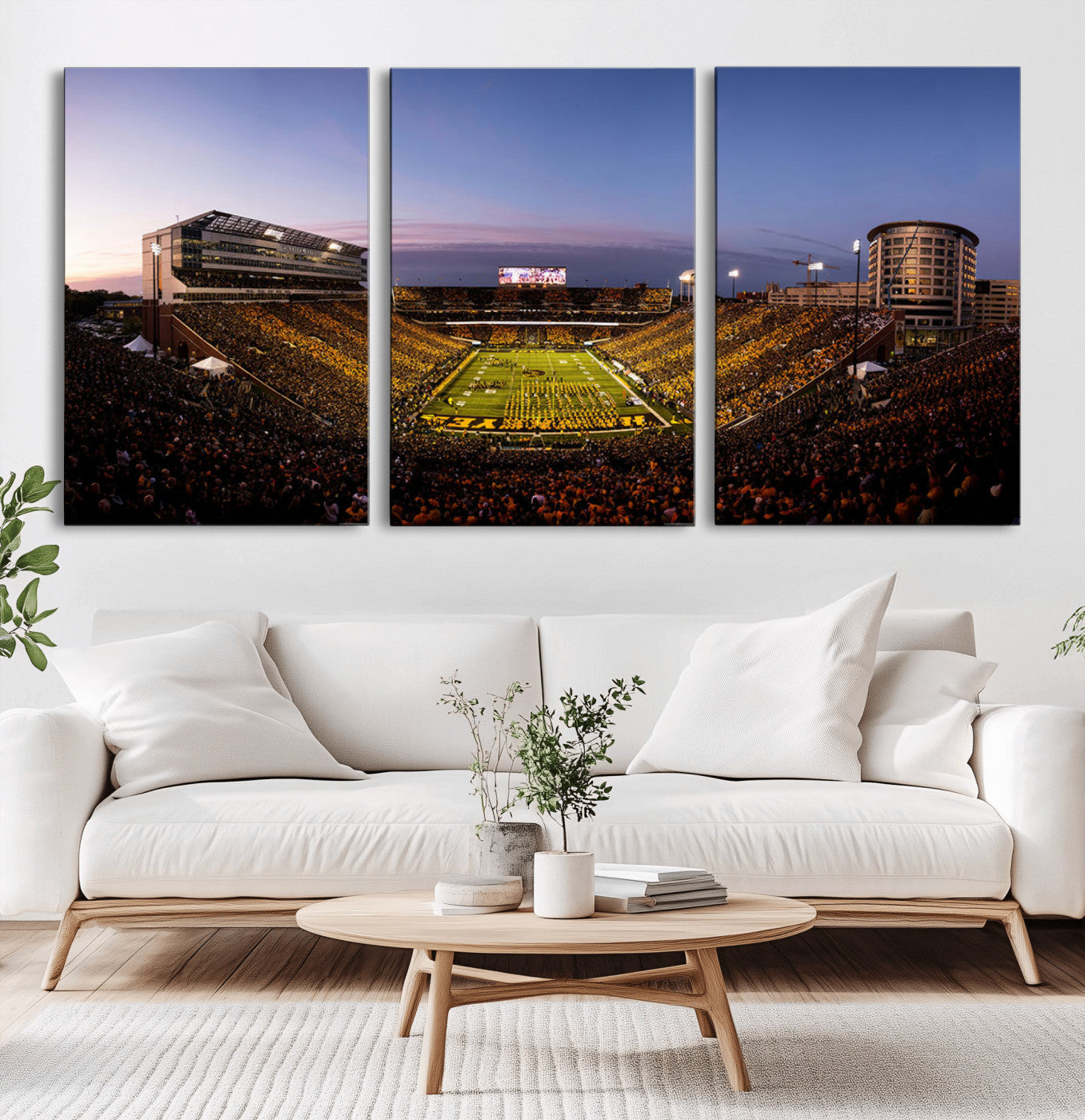 MGV-CV-60X30-3P - Iowa Hawkeyes Kinnick Stadium Wall Art Canvas Print, Framed Iowa Hawkeyes Kinnick Stadium Canvas