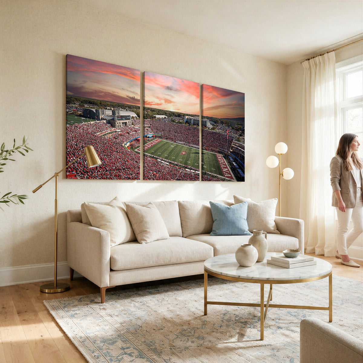 51135-MGV-CV-36X24 - Indiana Memorial Stadium Wall Art Canvas Print