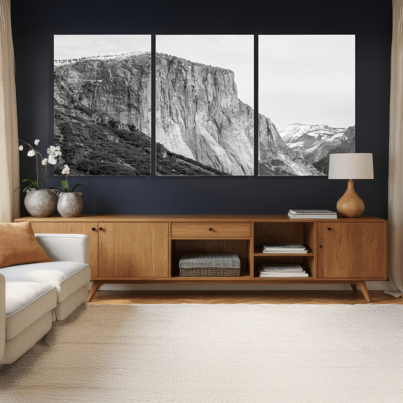39393420-MGV-CV-36X24 - El Capitan Yosemite Mountain Wall Art – Yosemite Cliff Canvas Print, Rugged Terrain and Timeless Wilderness Decor for Office, Living Room or Cabin