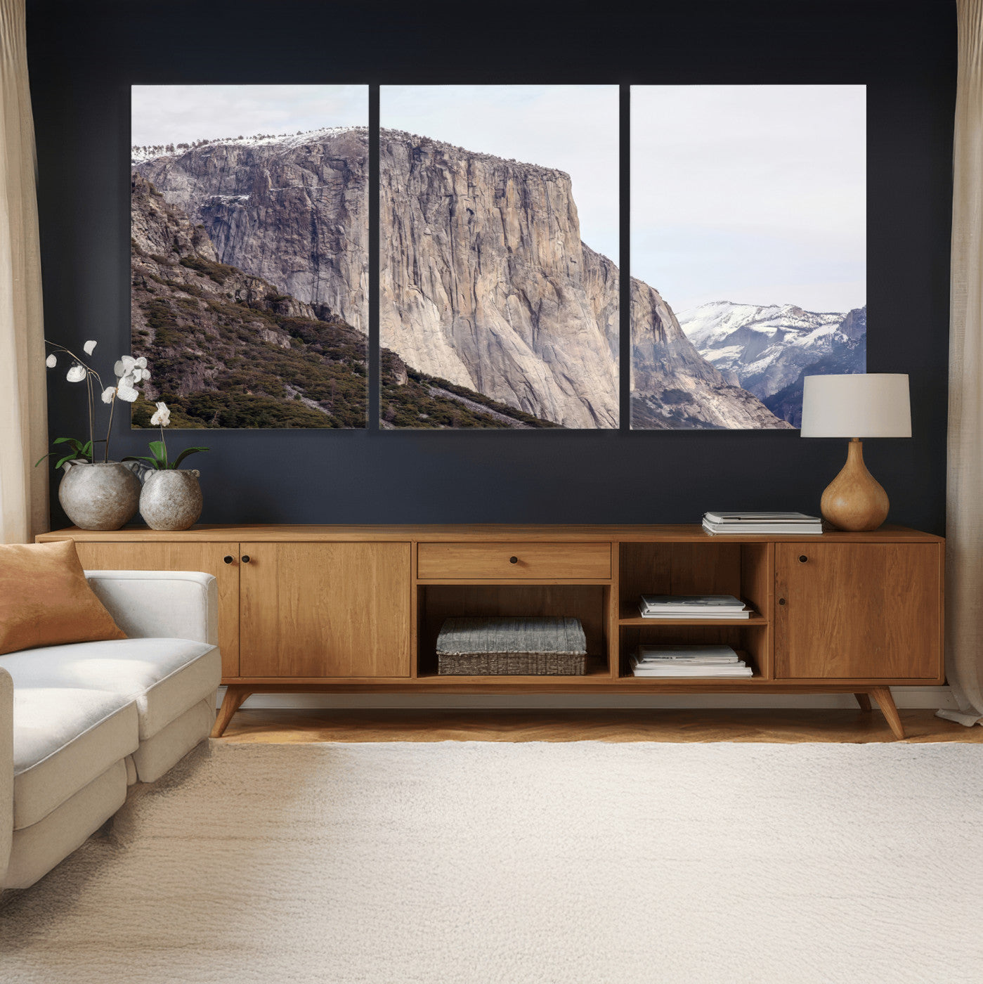 74506434-MGV-CV-36X24 - El Capitan Yosemite Mountain Wall Art – Yosemite Cliff Canvas Print, Rugged Terrain and Timeless Wilderness Decor for Office, Living Room or Cabin