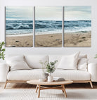 Ocean Wall Art Canvas Print, Framed Coastal Canvas Art Picture Print, Moody Seascape Perfect Coastal Minimalist Decor Artwork