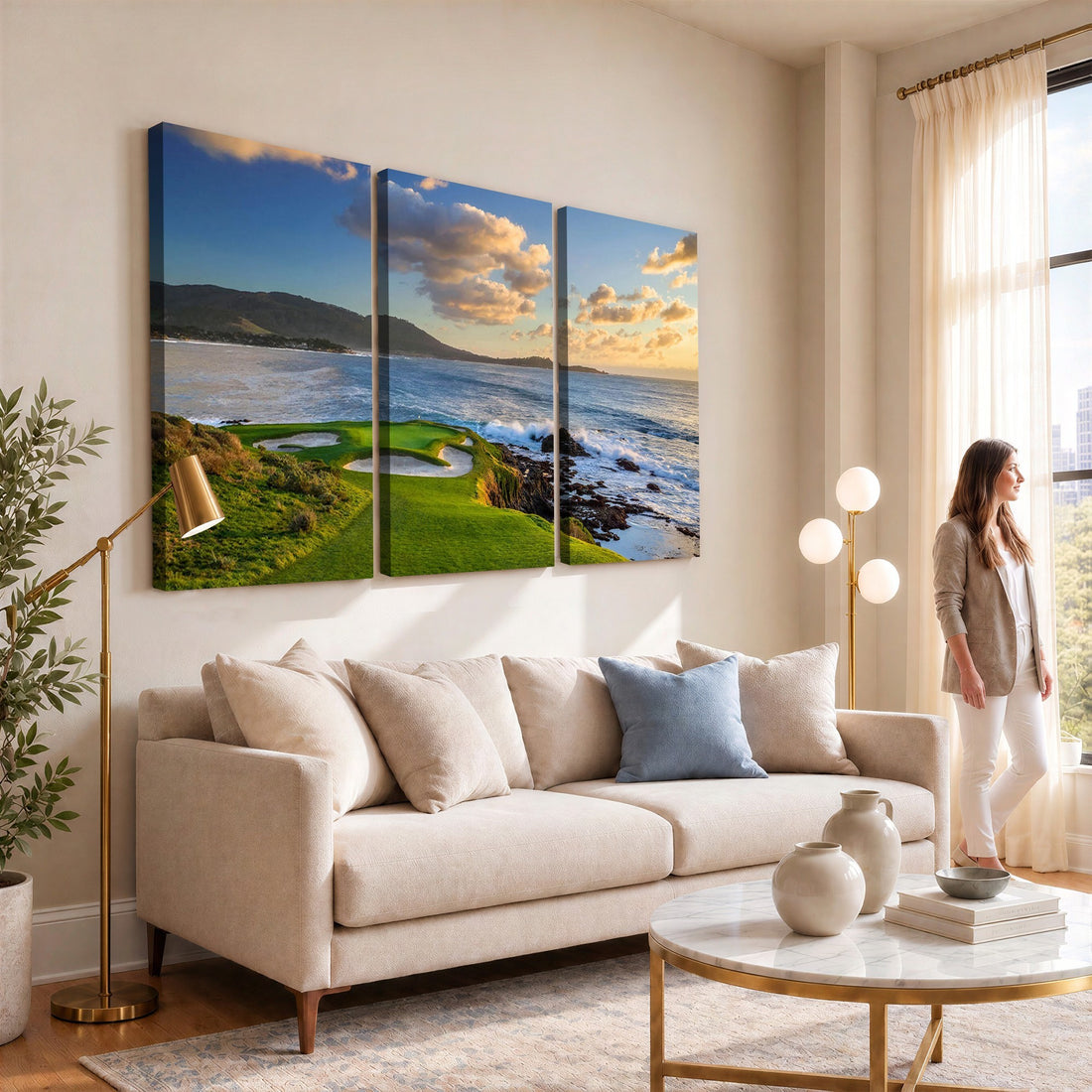 Pebble Beach Golf Links Wall Art Canvas Print
