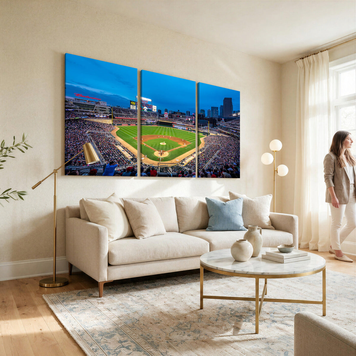 77273035-MGV-CV-36X24 - Target Field Stadium Wall Art Canvas Print, Minnesota Twins