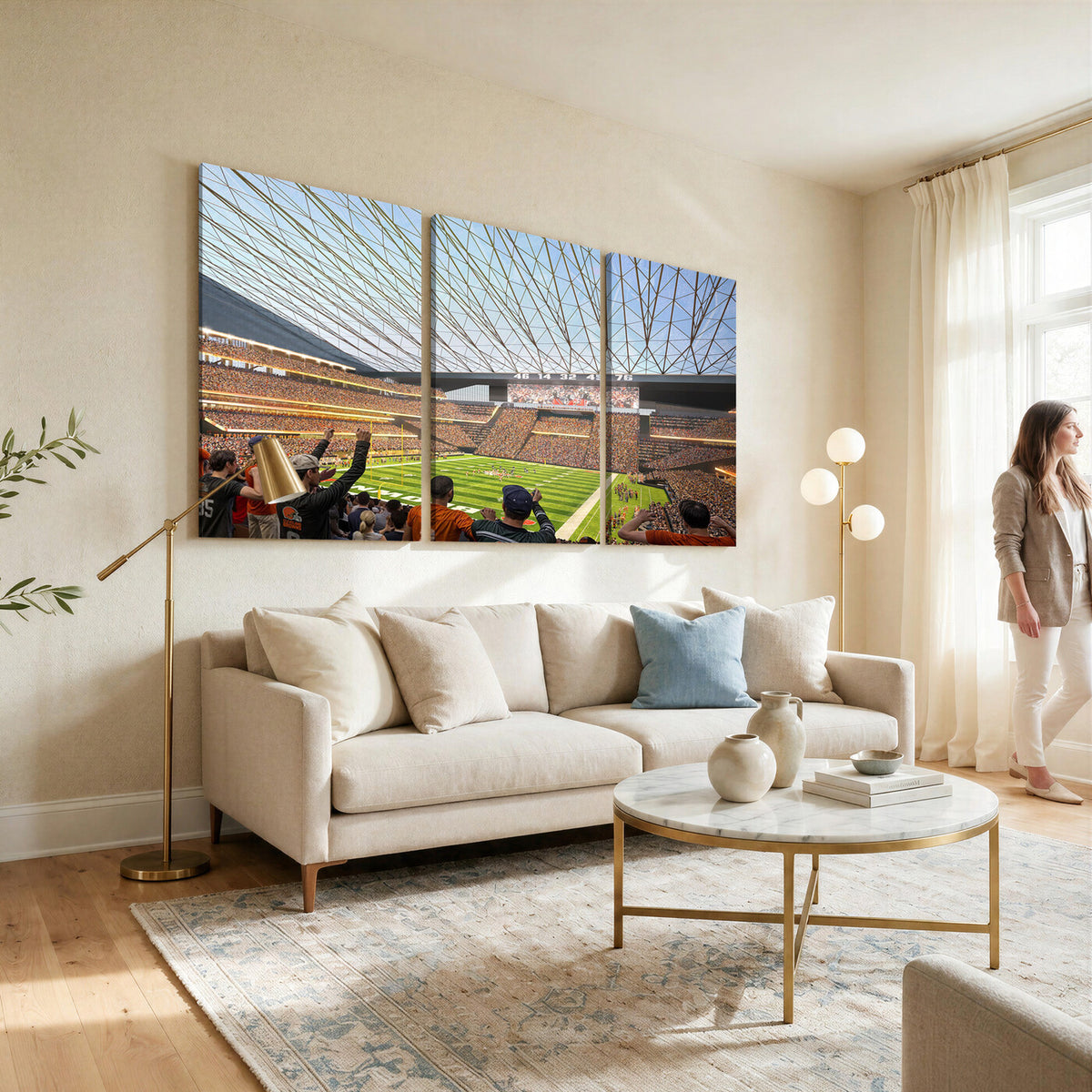 81960112-MGV-CV-36X24 - Cleveland Browns Stadium Wall Art Canvas Print