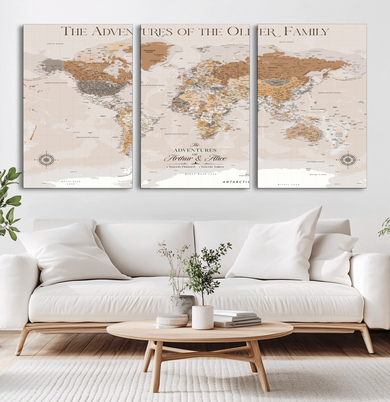 43101120-MGV-CV-36X24-Personalized Push Pin World Map Canvas – Custom Framed Travel Tracker Wall Art, Large Adventure Map with Pins for Home, Office