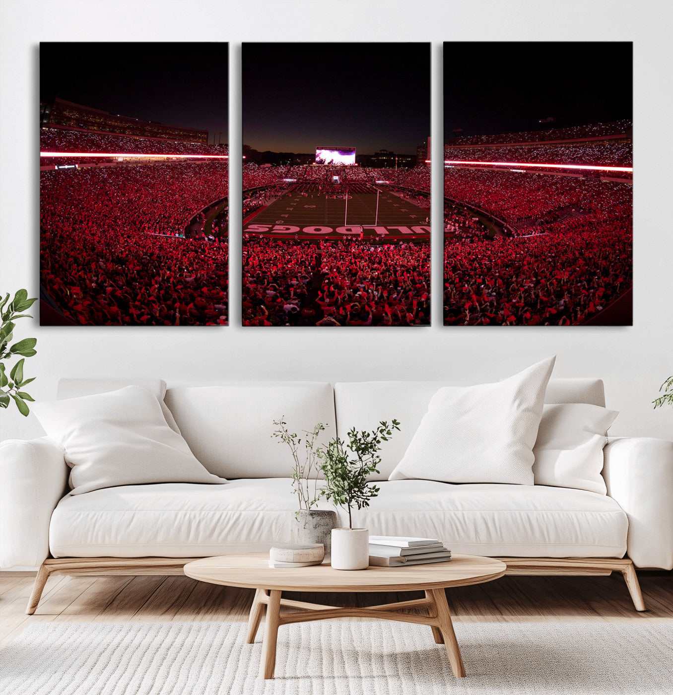 Dooley Stadium Wall Art Print, Sports Arena Canvas Wall Art, Dooley Field at Sanford Stadium Canvas Print, Modern Athletic Field Art Printing