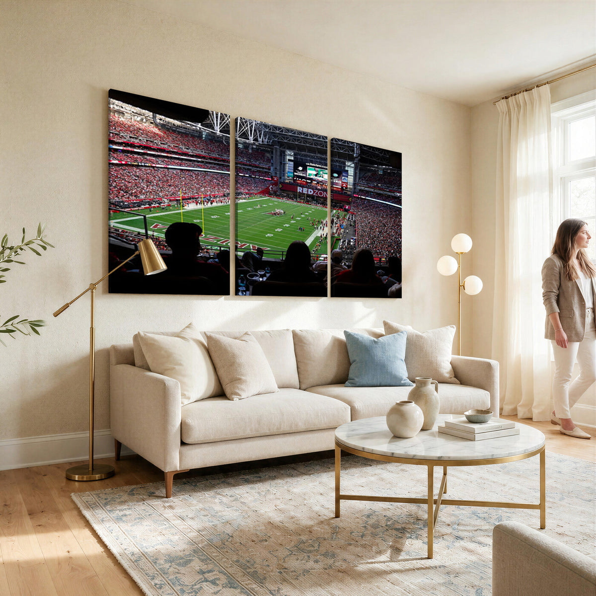 84196298-MGV-CV-36X24 - State Farm Stadium Canvas Wall Art, Arizona Cardinals Football Stadium Print, Glendale NFL Arena Photography Artwork