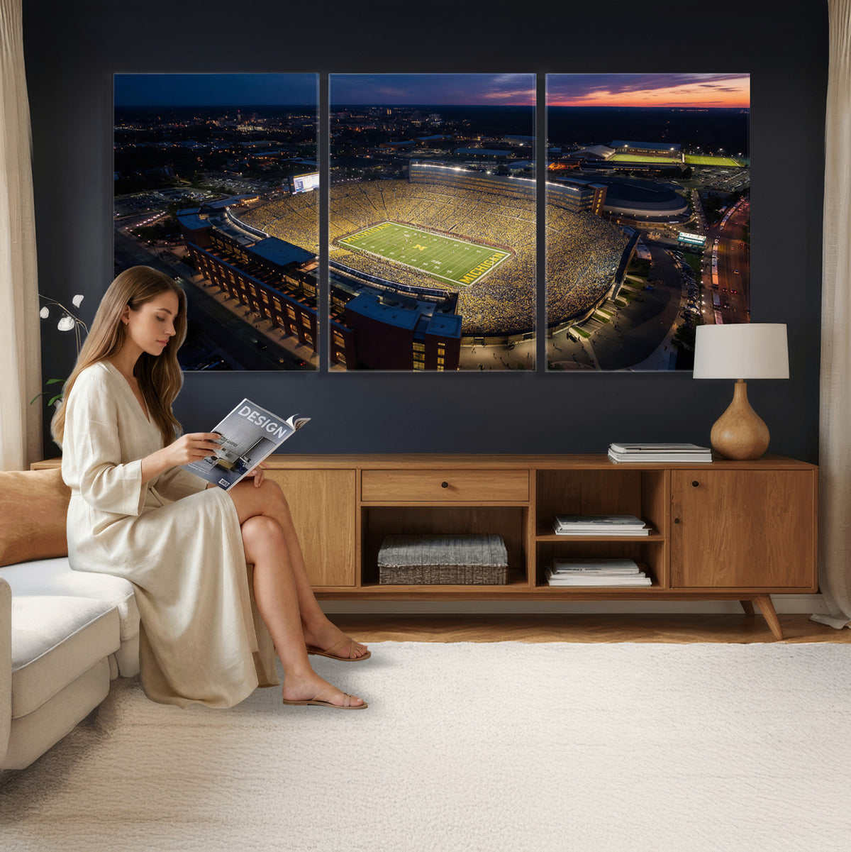 61127284-MGV-CV-36X24 - Stadium Wall Art Canvas Print