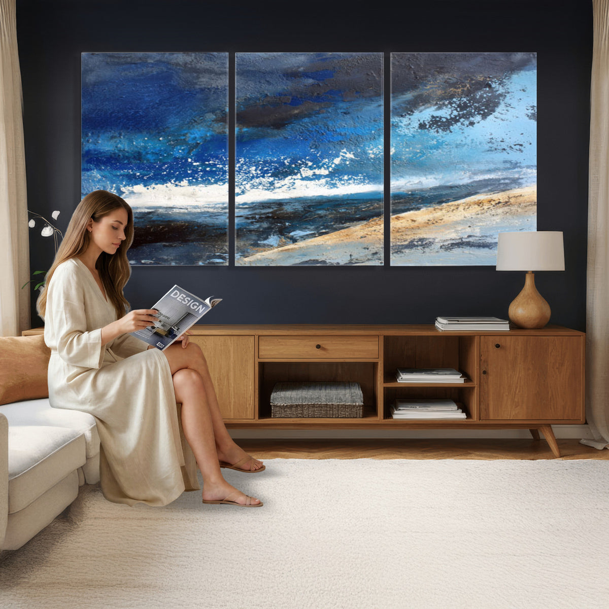 72157369-MGV-CV-36X24 - Extra Large Abstract Wall Art Canvas Print