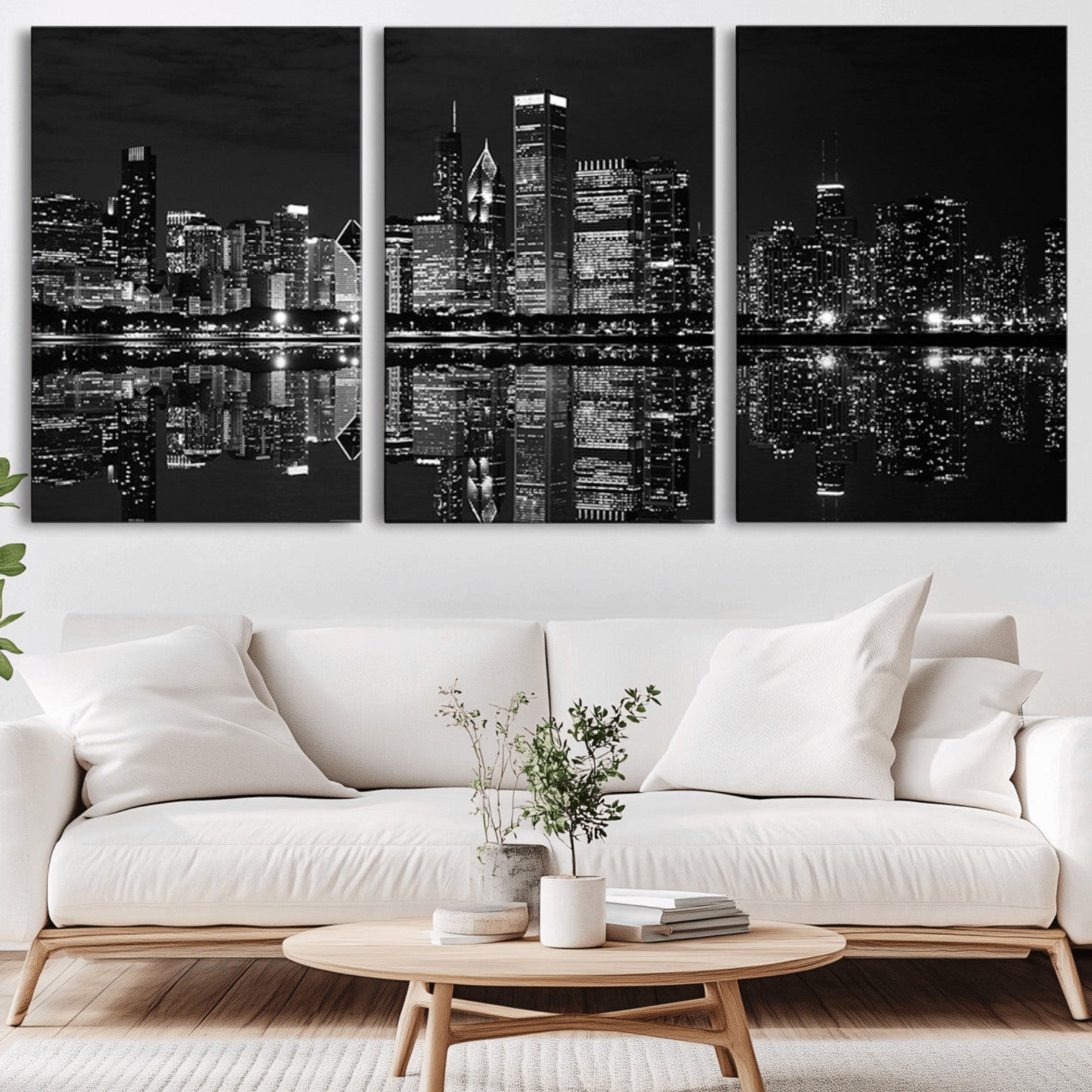 15050-MGV-CV-60X30-3P-Chicago Wall Art Canvas Print