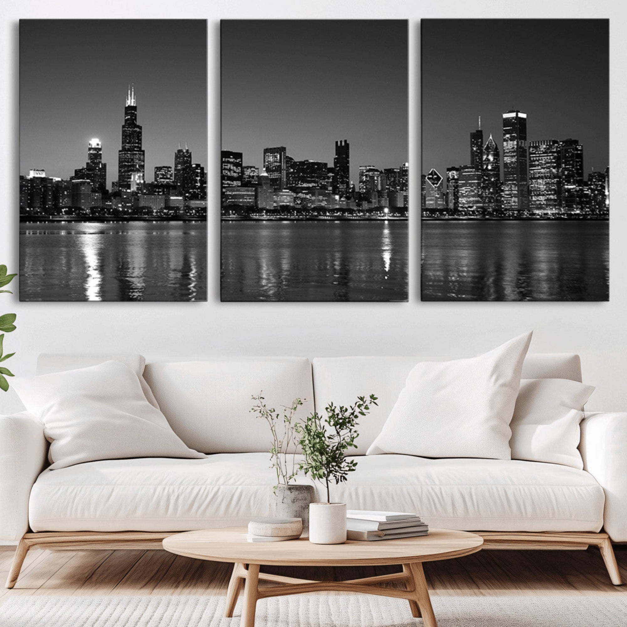 67435-MGV-CV-60X30-3P-Chicago Wall Art Canvas Print