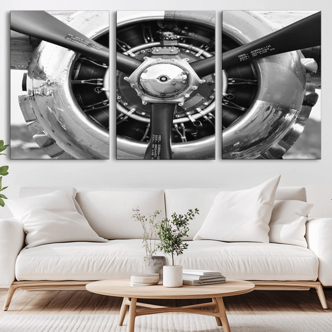 Vintage Airplane Wall Art Canvas Print