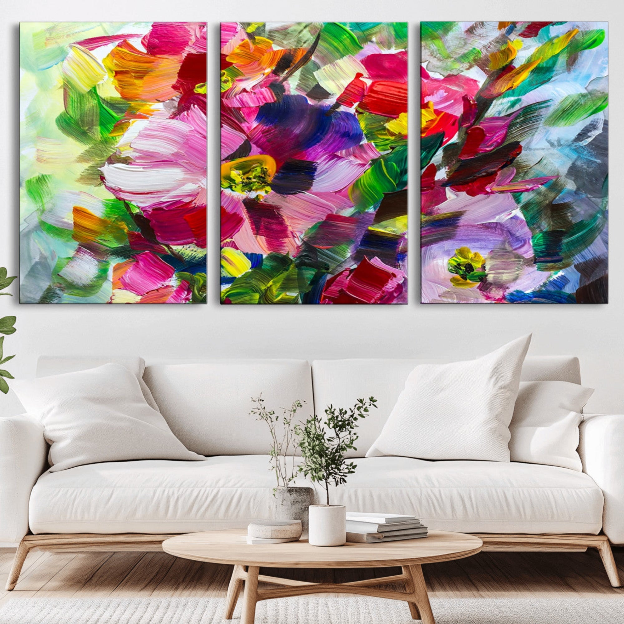 75768-MGV-CV-36X24-Oil Flower Abstract Canvas Print