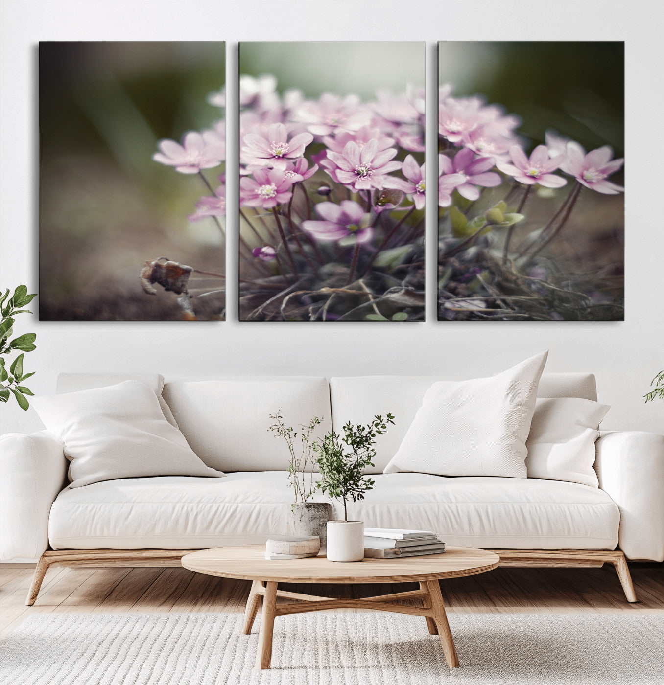 -Pink Wild Flower Canvas Print