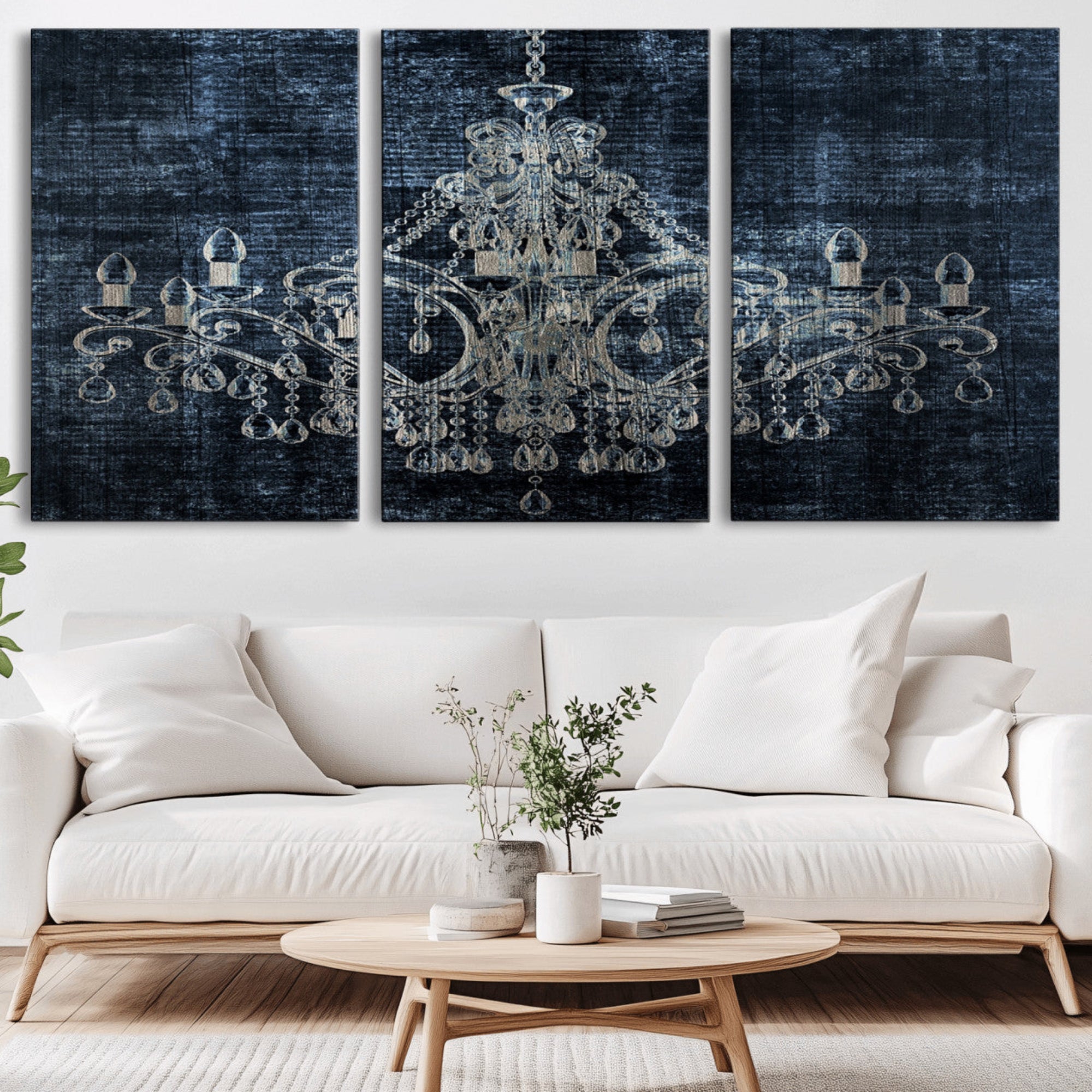 52092-MGV-CV-36X24-Dark Chandelier Wall Art Canvas Print