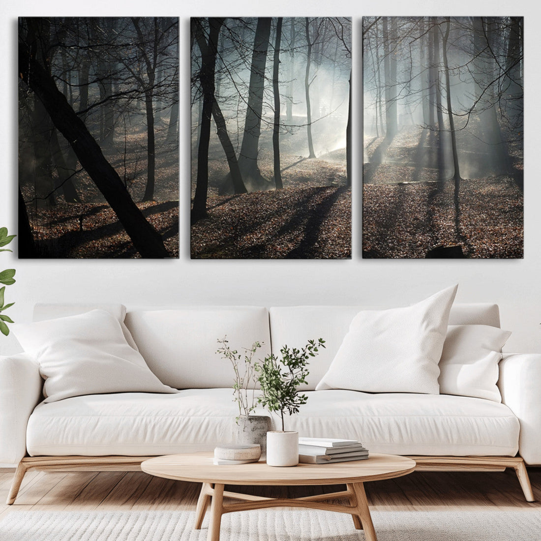 Dark Family and Tree Wall Art Canvas Print