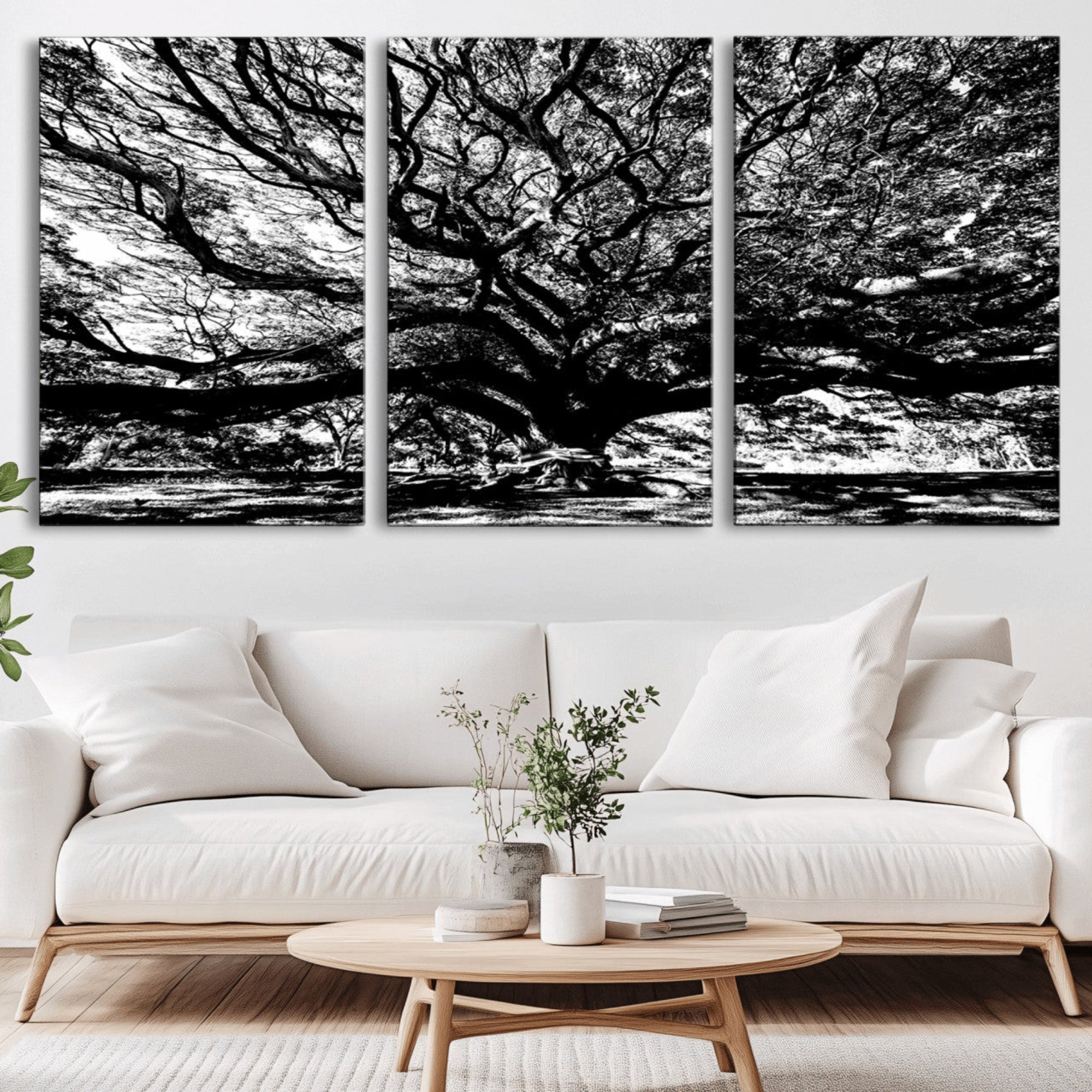 20836-MGV-CV-36X24-Mighty Angel Oak Wall Art | Angel Oak Tree Art Print