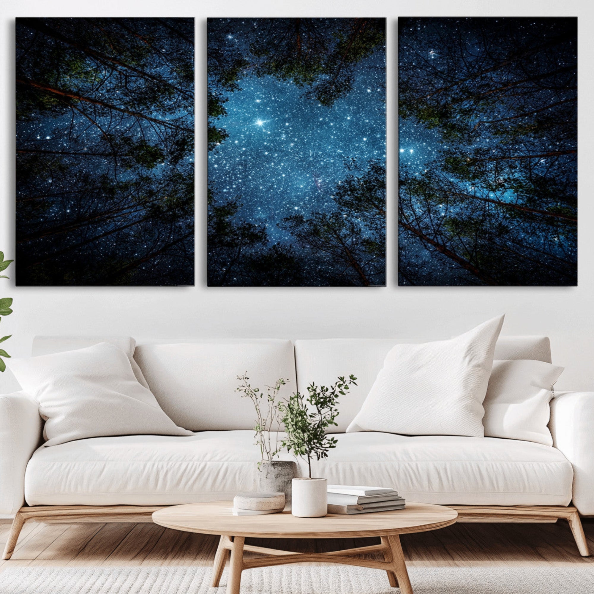 79948-MGV-CV-36X24-Forest and Stars Wall Art Canvas Print