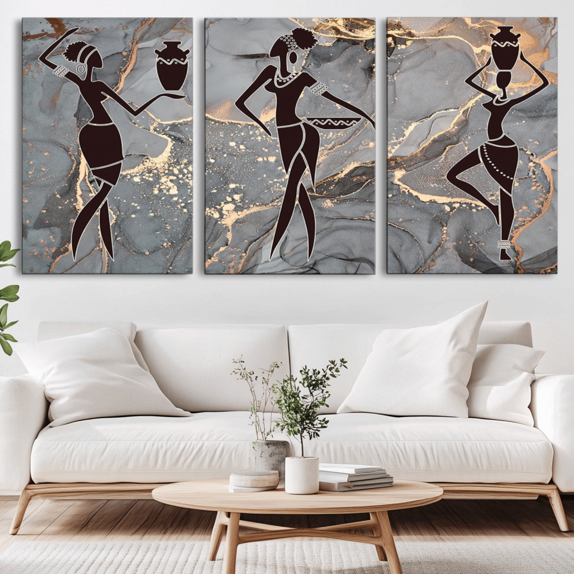 25097-MGV-CV-36X24-Abstract African Womens Art Canvas Print