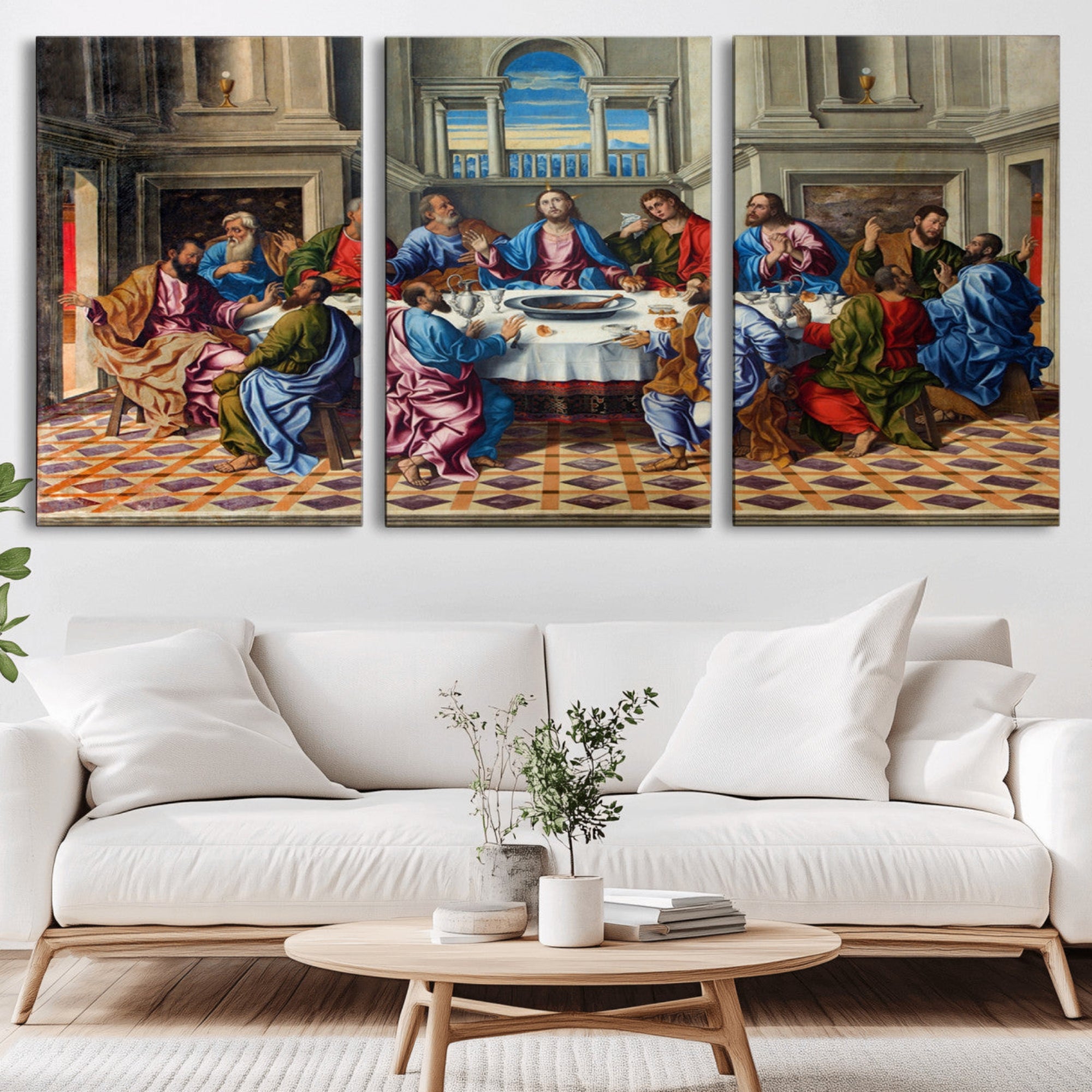 18691-MGV-CV-36X24-The Last Supper Multi Panel Canvas Wall Art