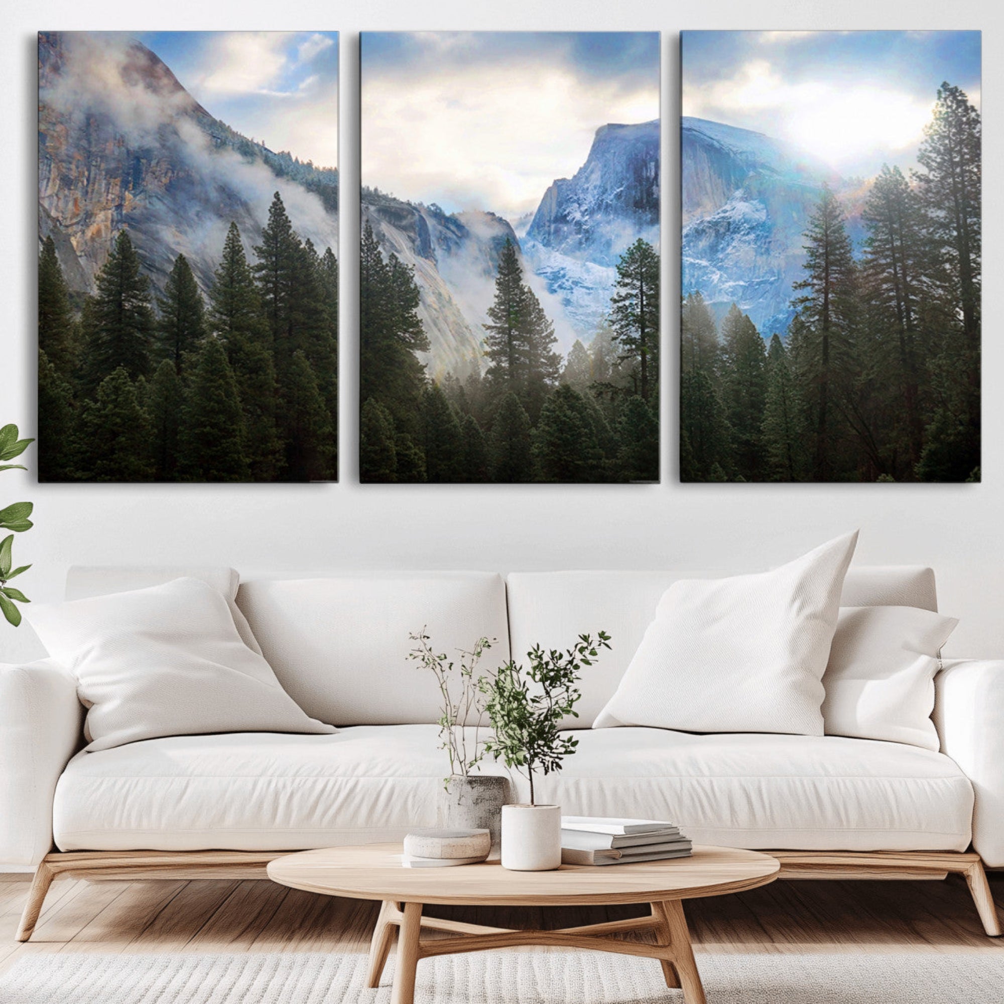 44943-MGV-CV-36X24-Half Dome Yosemite Calinia Wall Art Canvas Print El Capitan