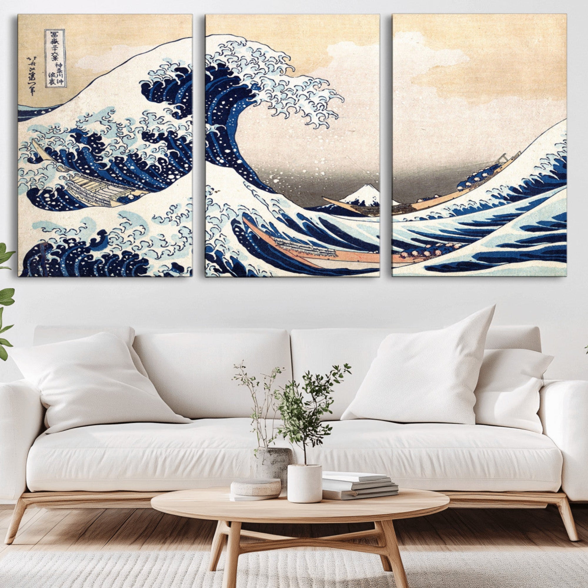 35635-MGV-CV-36X24-Hokusai: The Breaking Wave off Kanagawa Canvas Print
