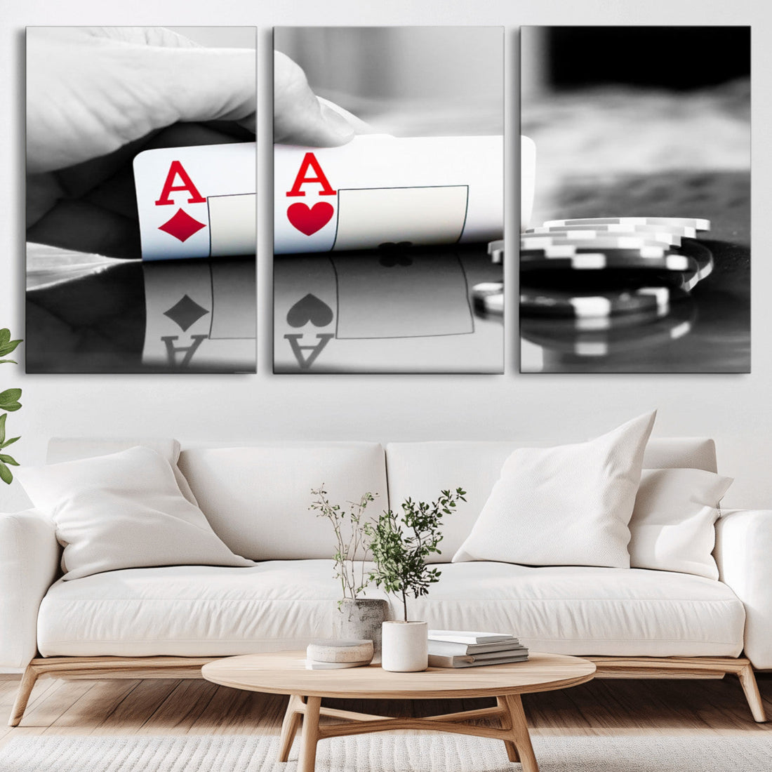 Aces Poker Art Poker Game Wall Art Canvas Print