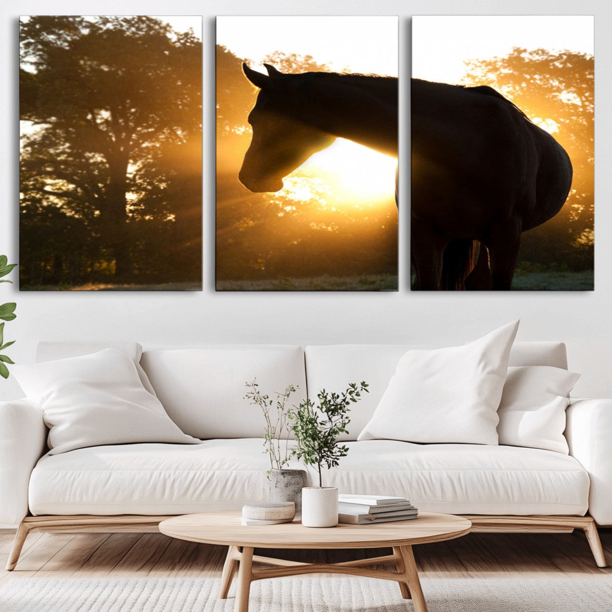 65224-MGV-CV-36X24-Horse at Sunset Wall Art Animal Canvas Print