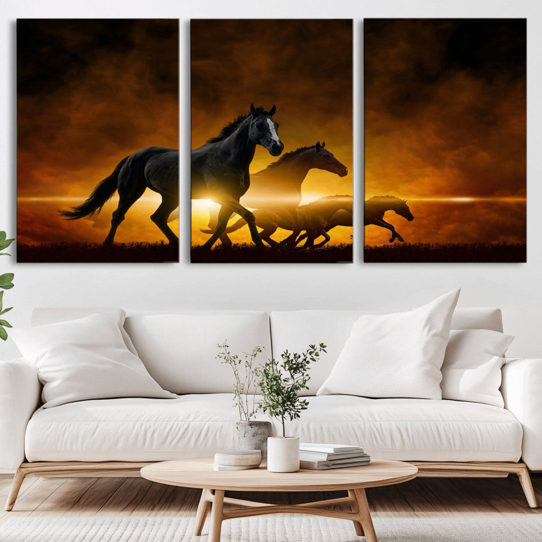 Horse Wall Art Canvas Print, Multi Panel Animal Canvas Print