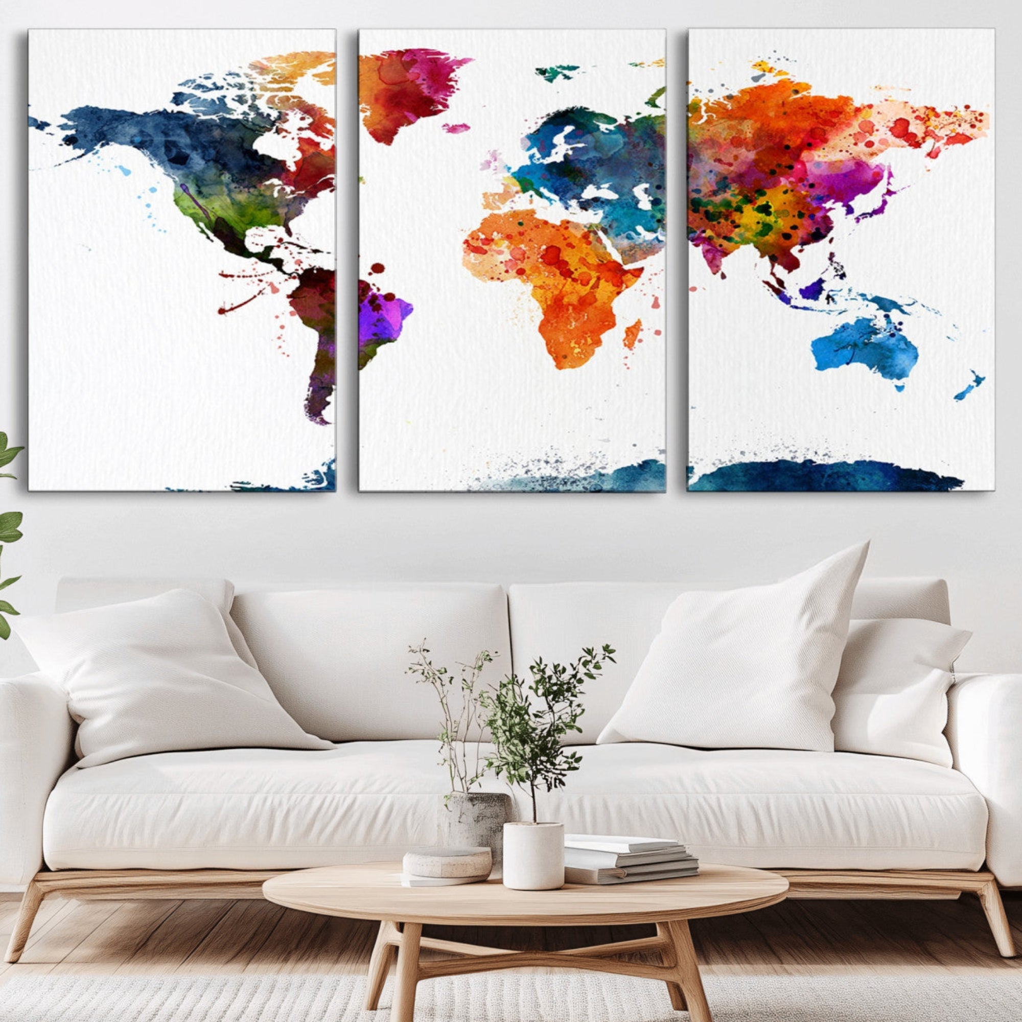 37825-MGV-CV-36X24-Push Pin World Map Canvas Print – Travel Tracker Wall Art for Couples, Perfect Anniversary Gift for Home or Office Decor