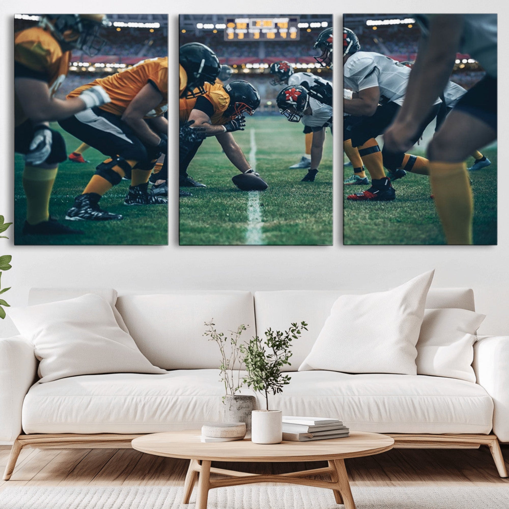 83227-MGV-CV-36X24-American Football Playing Wall Art Canvas Print