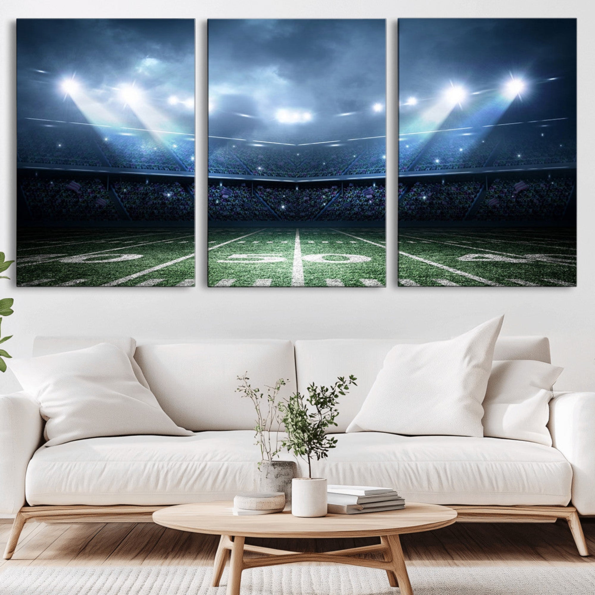 74741-MGV-CV-36X24-American Football Stadium Wall Art Canvas, American Football Stadium Canvas Print